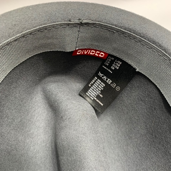 Divided Fedora hat |100% wool|Gray|?